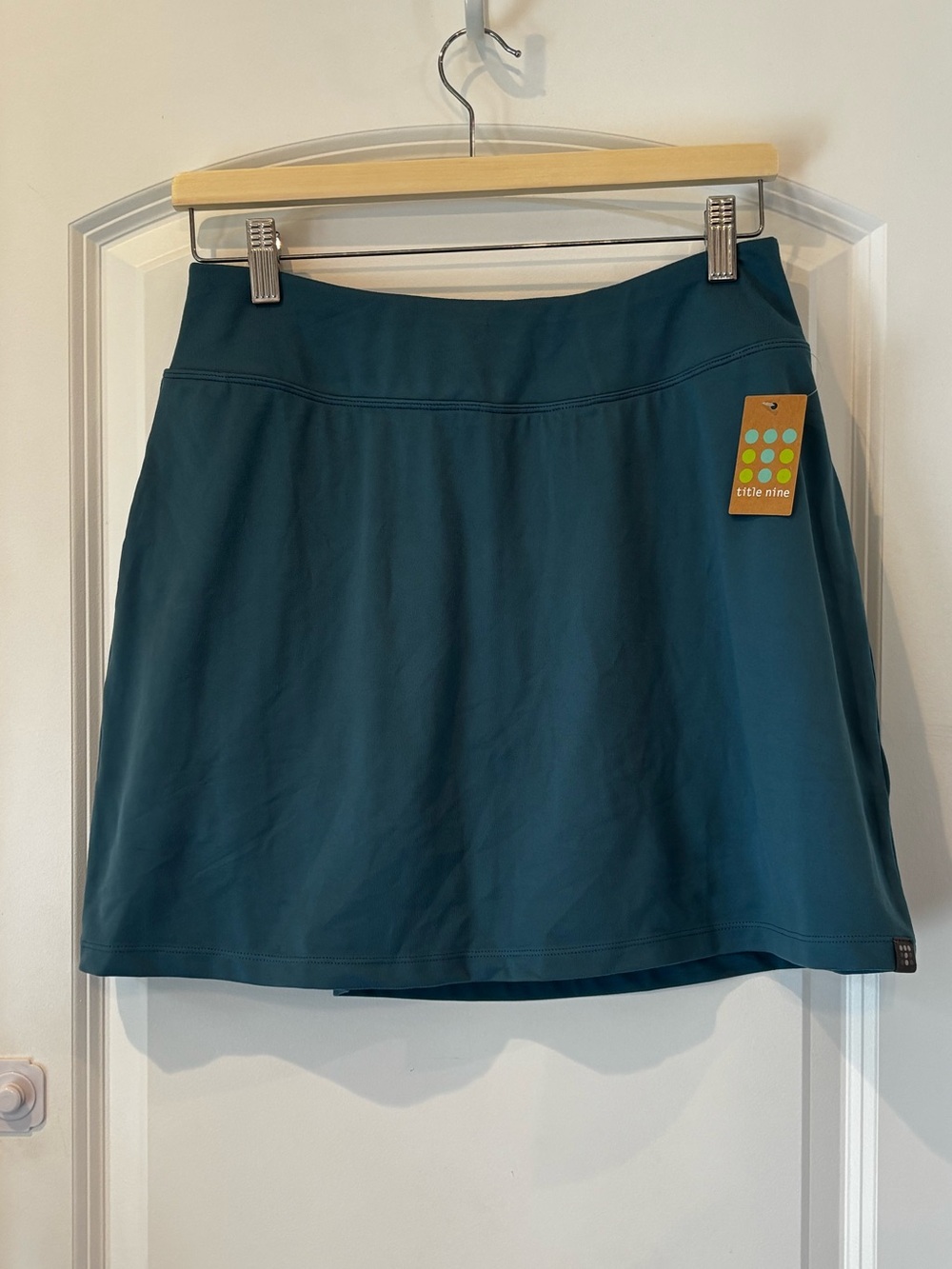 Title Nine Teal Athletic Skort Skirt Women's Tennis Collegiate NWT
